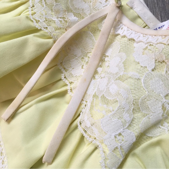 CATTON CANDY Baby Yellow Lace Dress Training Pants CATTON BROS 0-6 Month VTG - Picture 6 of 12